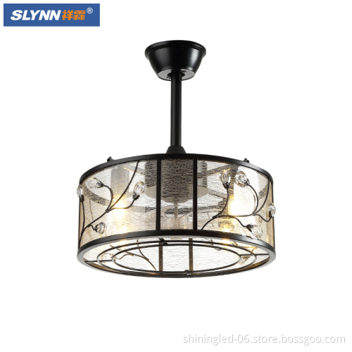SLYNN Modern Luxury LED Chandelier with Remote Control Ceiling Fan